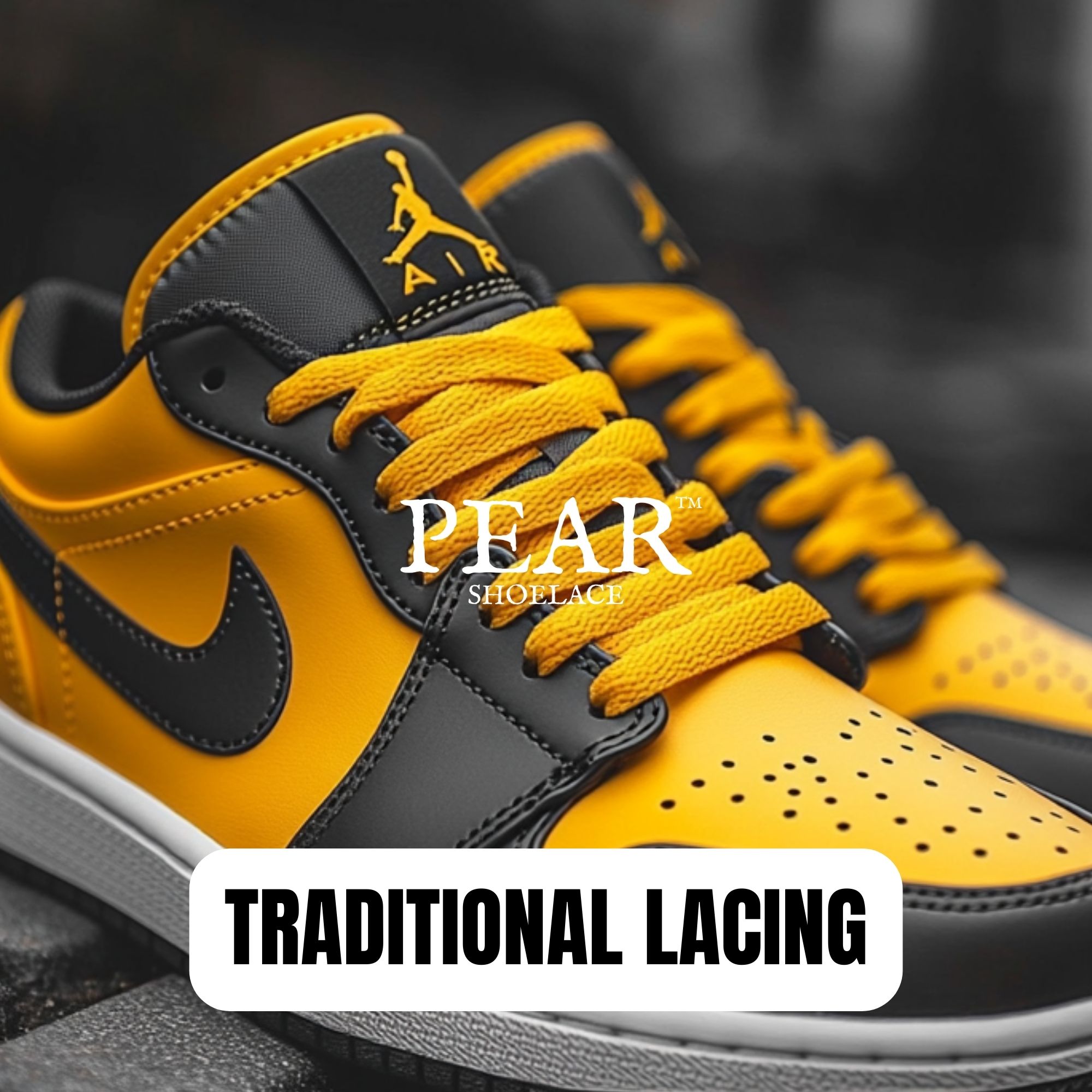 Traditional shoe lacing guide for sneakers — Pear Shoelace