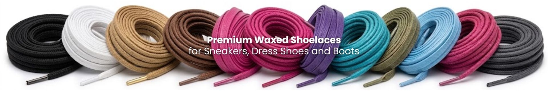 Waxed shoelaces with a smooth structured finish for sneakers, dress shoes and leather boots - Pear Shoelace
