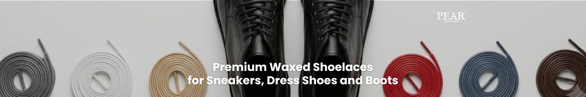 Waxed shoelaces with a smooth structured finish for sneakers, dress shoes and leather boots - Pear Shoelace